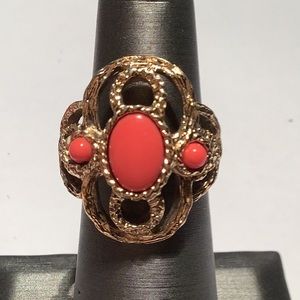 VINTAGE CAROLINE EMMONS COCKTAIL RING, Signed, Celtic Knot Design